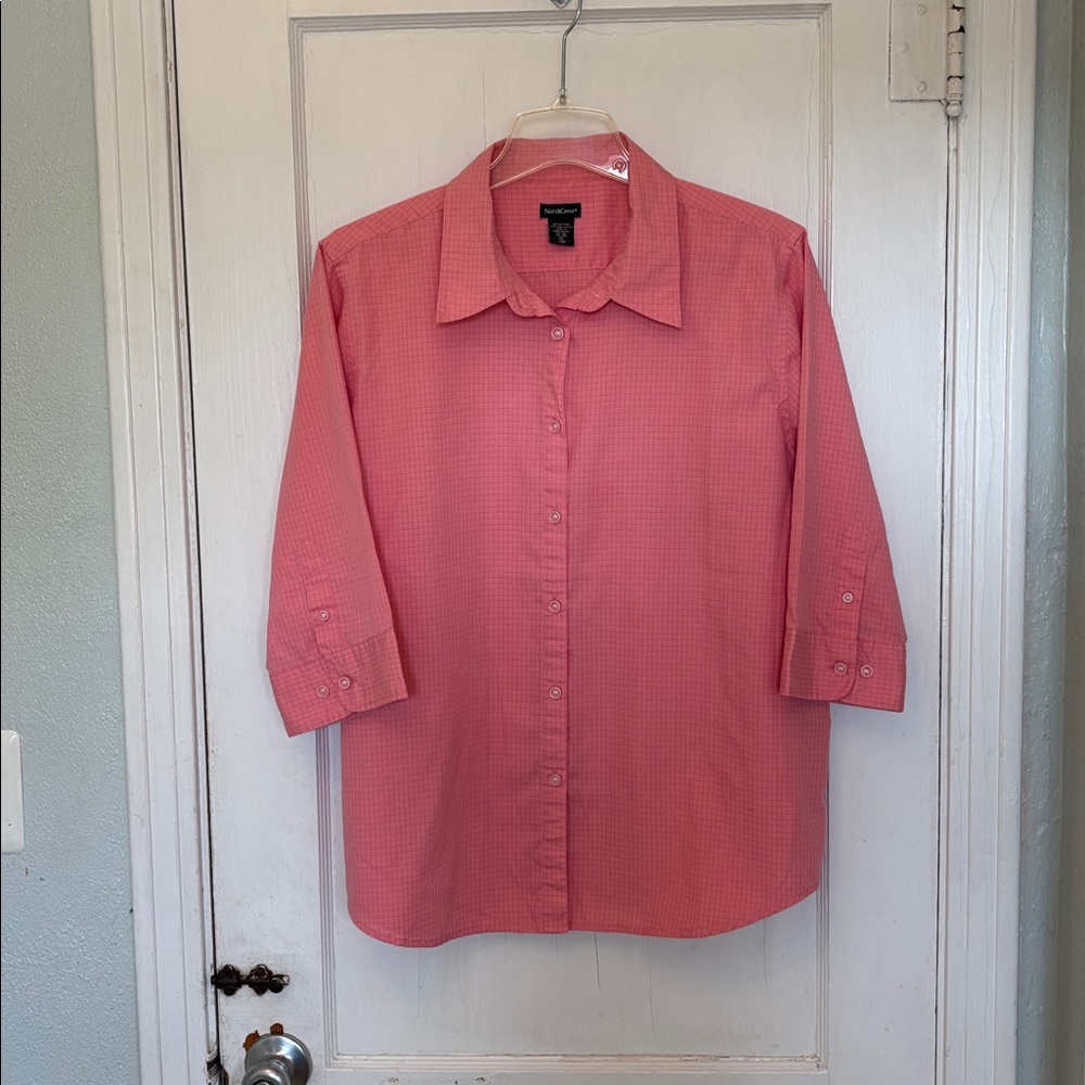 Northcrest Pink Checkered Shirt